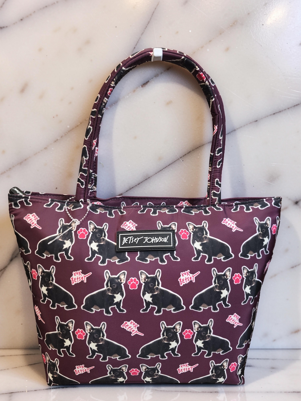 Betsey Johnson French Bulldog Insulated Lunch Tote Bag